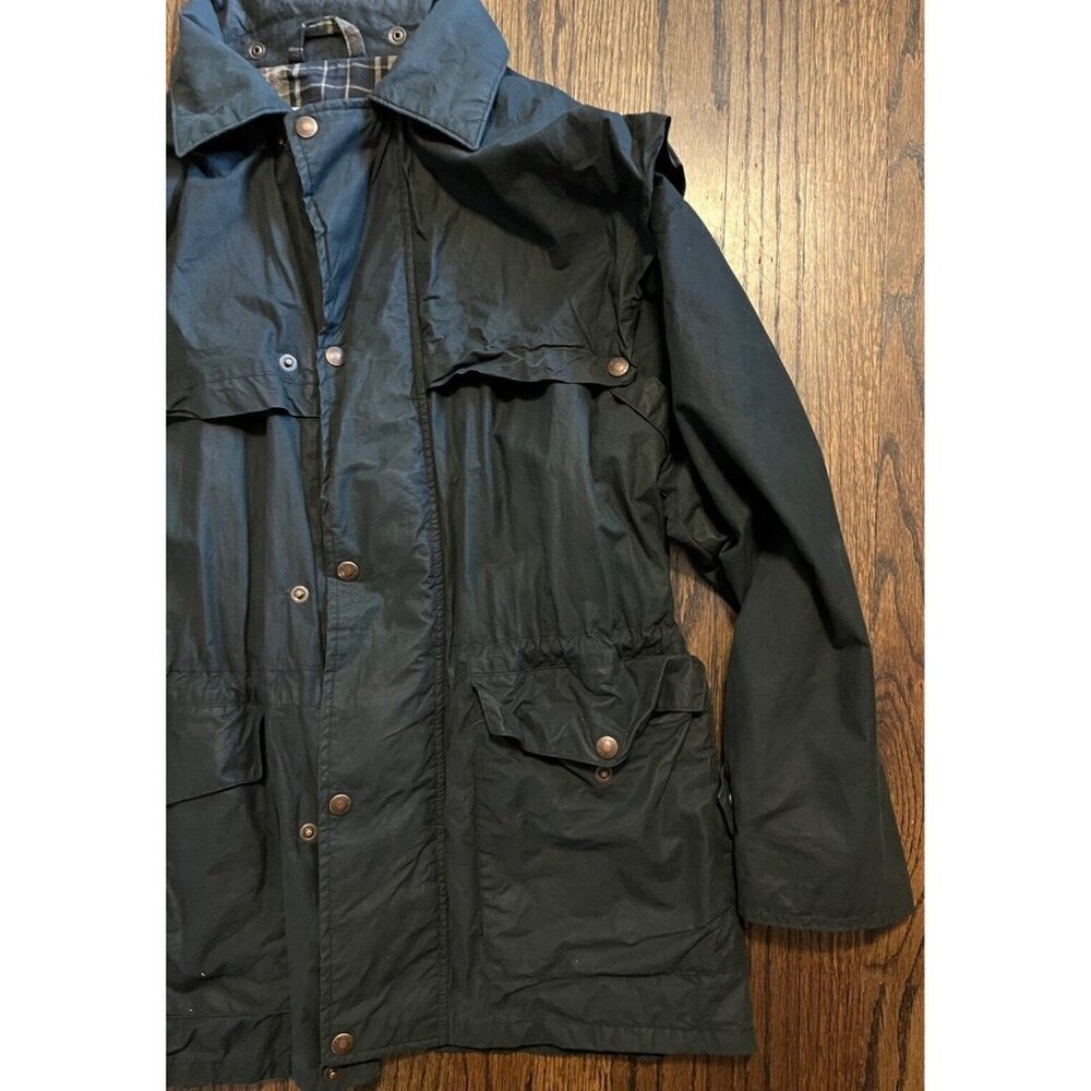 The Australian Outback Collection Green Chore Jacket Oil Skin Ranch Wear Size S - Picture 4 of 13
